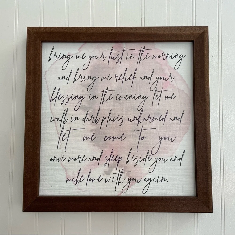 SMALLWOOD Home Custom Printed Framed Wall Art American Gods Quote 13”x13”x1.5”
